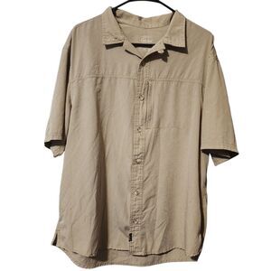 Cabela's Mens Large Shirt Short Sleeve Button-Down  Wick Active